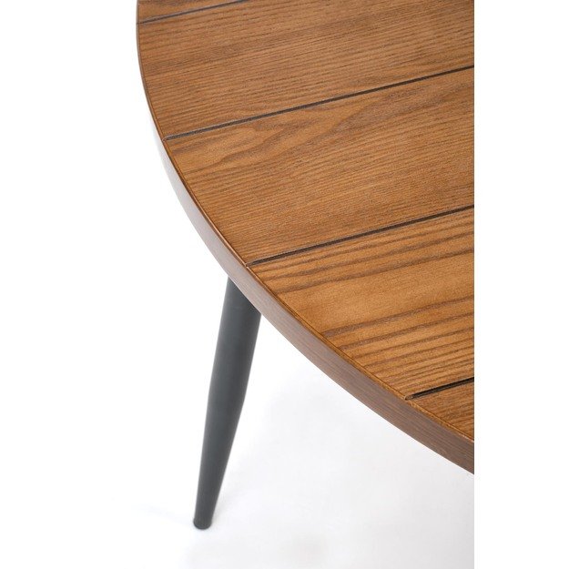 BARRY round table, walnut / black 12