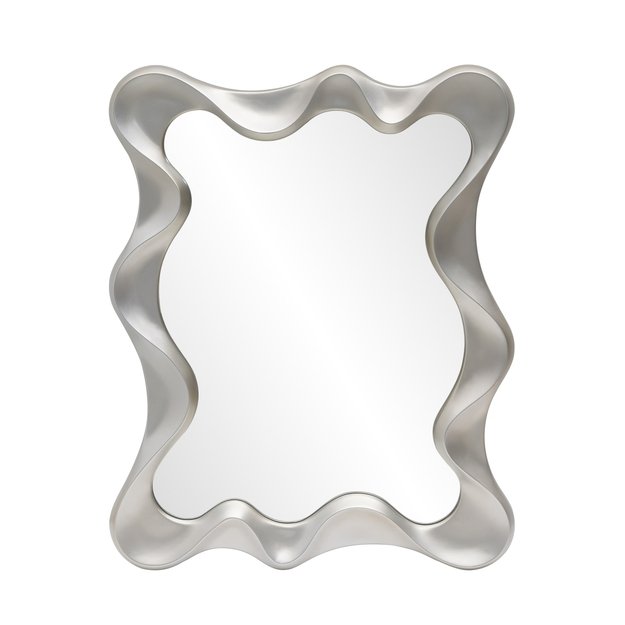 DECO wall mirror, antique silver