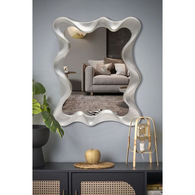 DECO wall mirror, antique silver 5