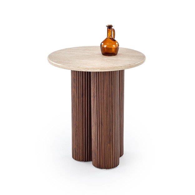 DOROTEA_S  c.table travertine / walnut