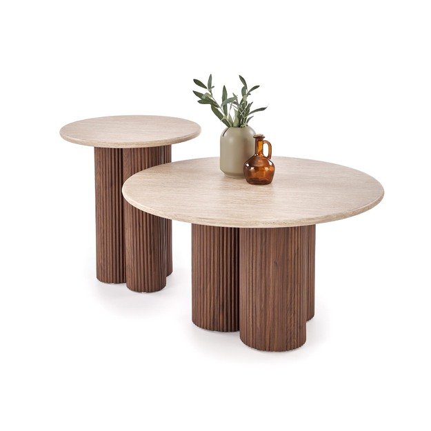 DOROTEA_S  c.table travertine / walnut 14