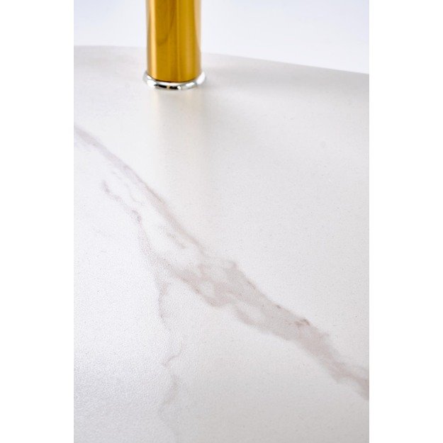DUCAT c.table, white marble / transparent / gold 3