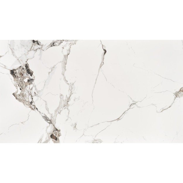 EMILIO 120 table, color: top - white marble, legs - black 22