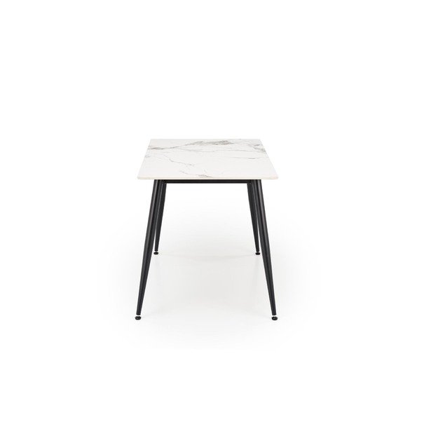 EMILIO 120 table, color: top - white marble, legs - black 23