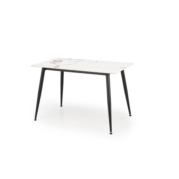 EMILIO 120 table, color: top - white marble, legs - black 16