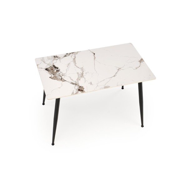 EMILIO 120 table, color: top - white marble, legs - black 17