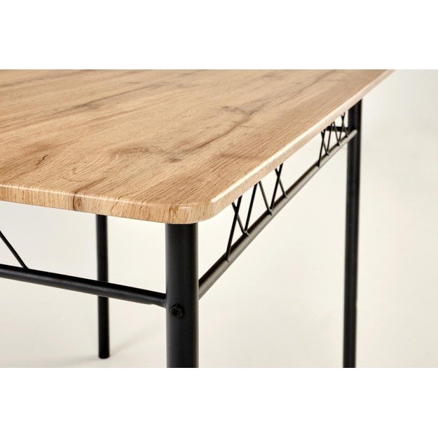 FAUST set + 4 chairs color: natural oak / black 6