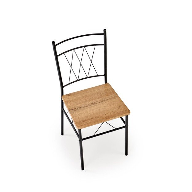 FAUST set + 4 chairs color: natural oak / black 2