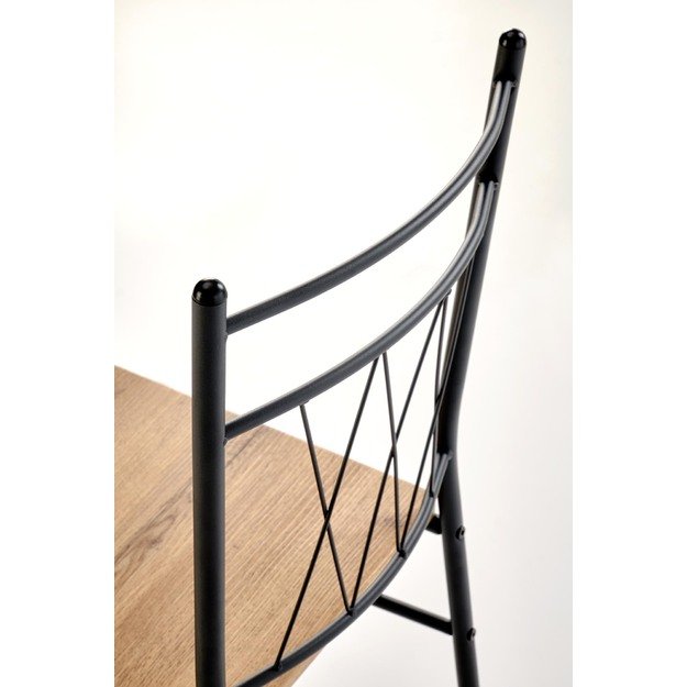 FAUST set + 4 chairs color: natural oak / black 16