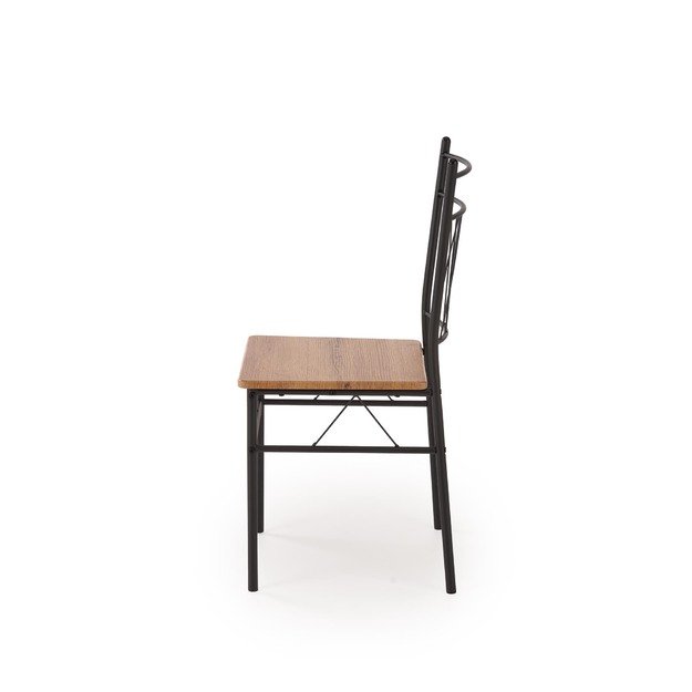 FAUST set + 4 chairs color: natural oak / black 12