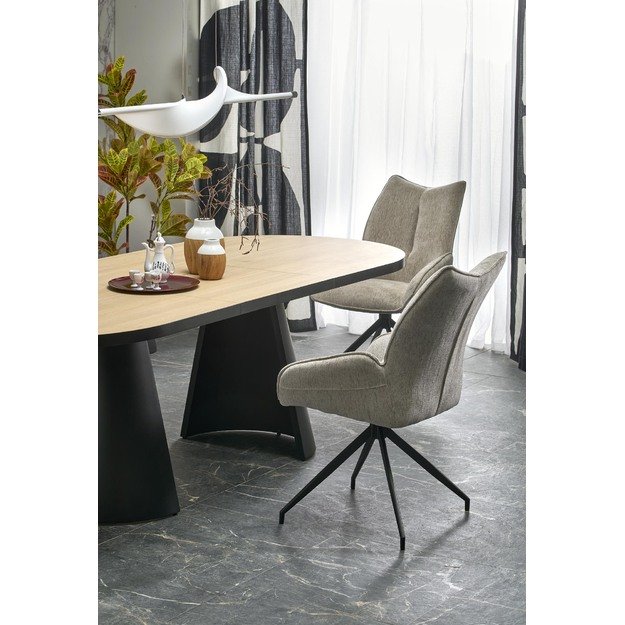 GIACOMO table natural/black 12