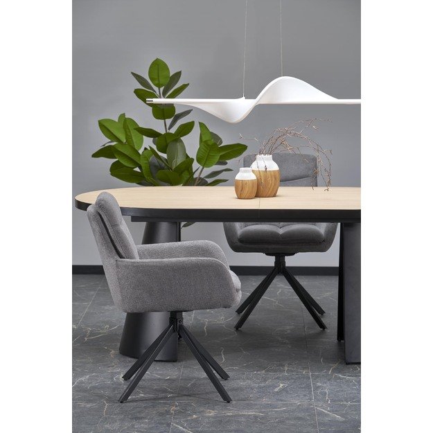 GIACOMO table natural/black 17