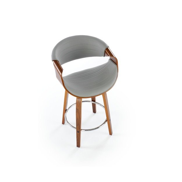 H123 bar stool, grey / walnut 10