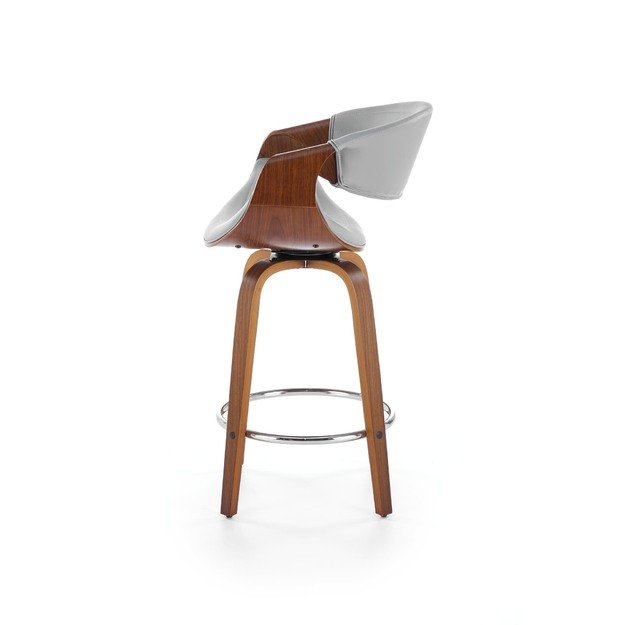 H123 bar stool, grey / walnut 3