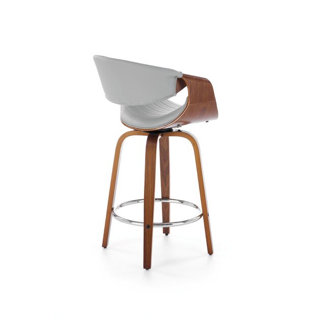 H123 bar stool, grey / walnut 5