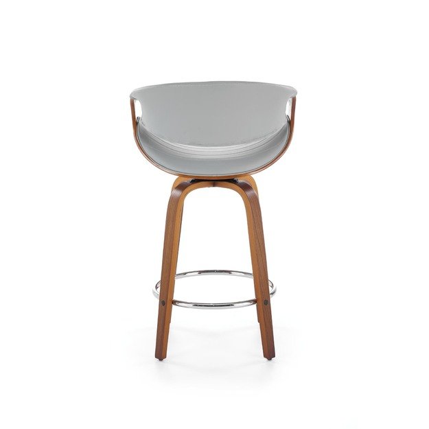 H123 bar stool, grey / walnut 1