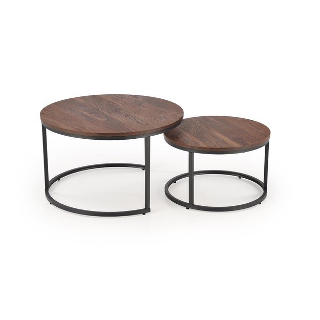 JAVA set of 2 c. tables, walnut / black 5