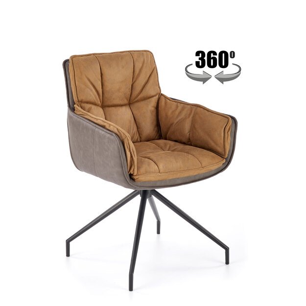 K523 chair, brown / dark brown