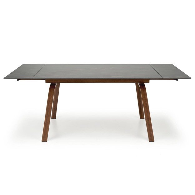 LOZANO extension table, black marble / walnut 4
