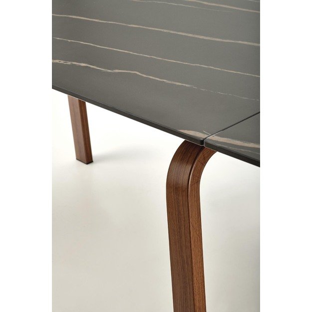 LOZANO extension table, black marble / walnut 2