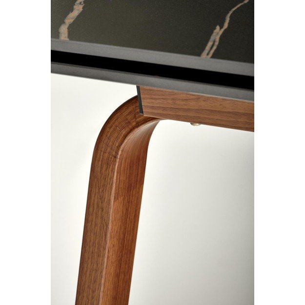 LOZANO extension table, black marble / walnut 1