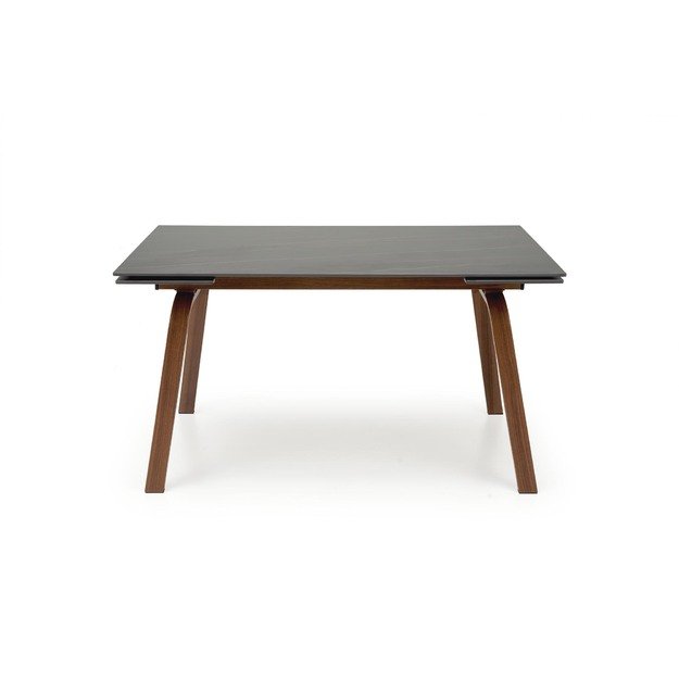 LOZANO extension table, black marble / walnut 24