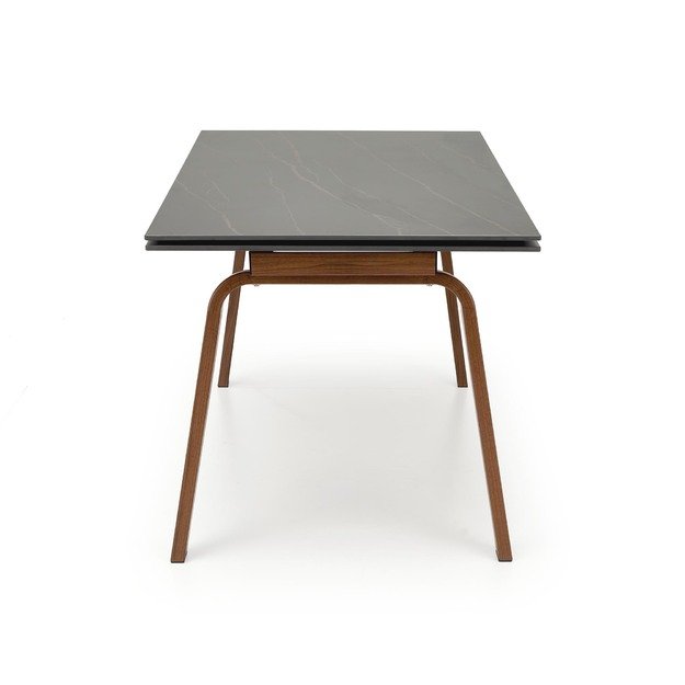 LOZANO extension table, black marble / walnut 23