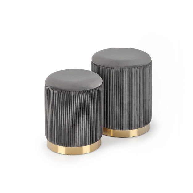 MONTY set of two stools: color: grey