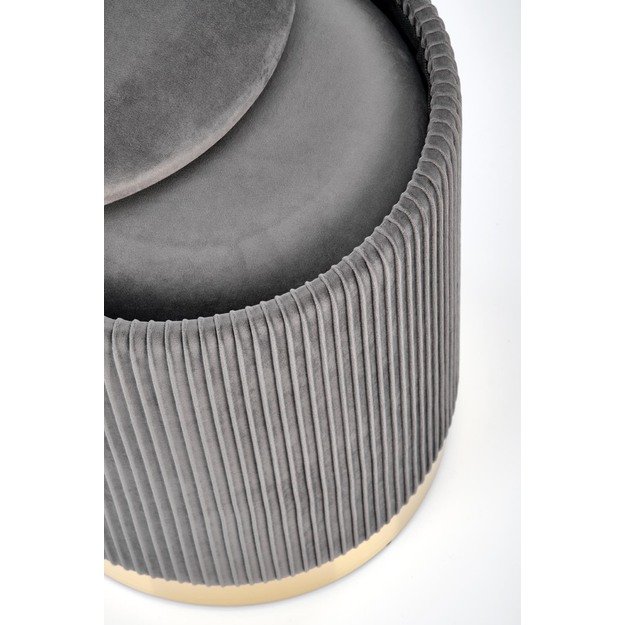 MONTY set of two stools: color: grey 12