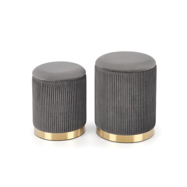 MONTY set of two stools: color: grey 2
