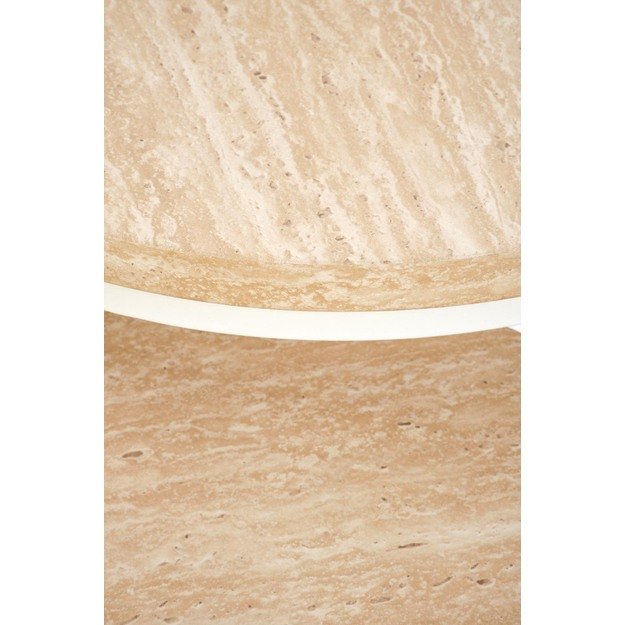 OREO set of two coffee tables, travertine / white 5