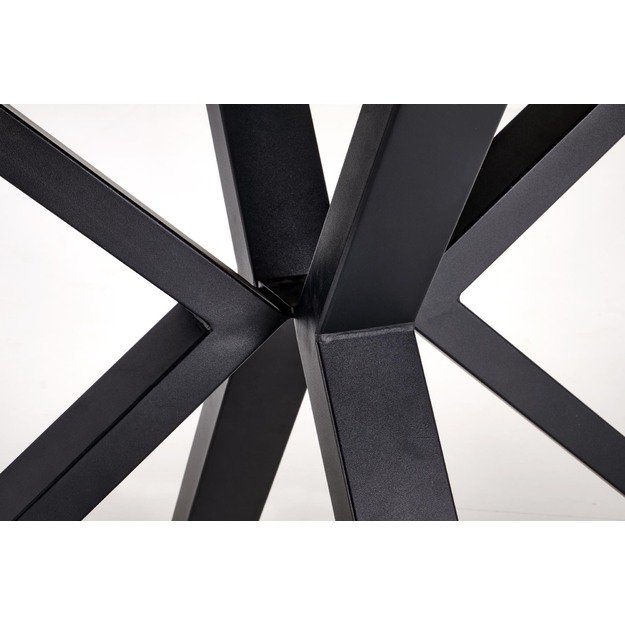 PLATAN extension table, white marble / black 5