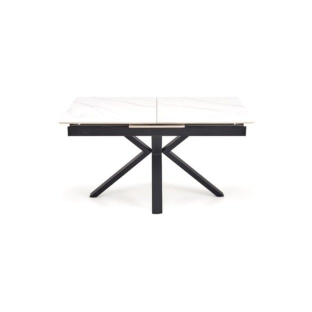 PLATAN extension table, white marble / black 3