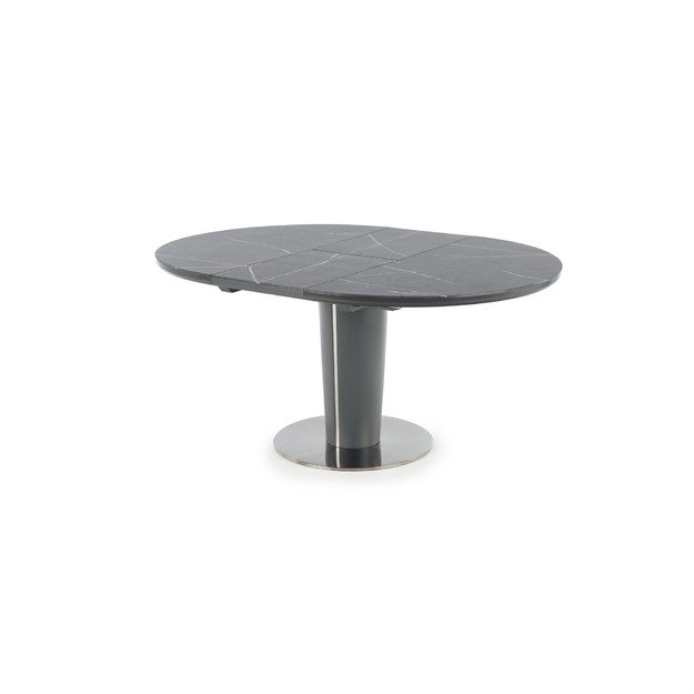 RICARDO extension table, color: top - grey marble, legs - dark grey 1
