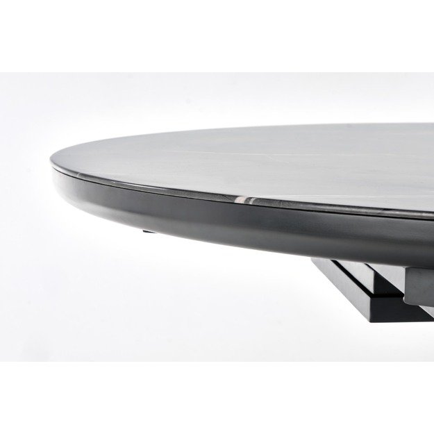 RICARDO extension table, color: top - grey marble, legs - dark grey 10