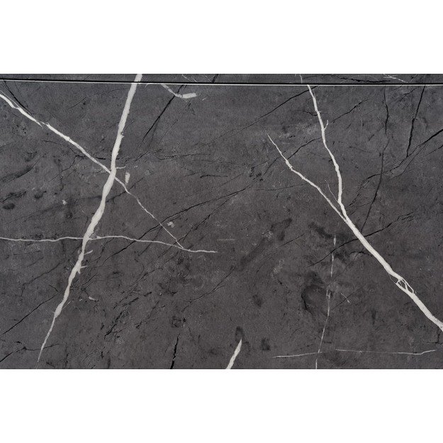 RICARDO extension table, color: top - grey marble, legs - dark grey 4