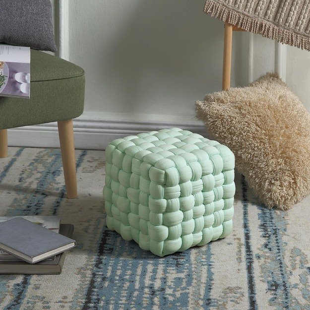 RUBIK pouffe color: light green