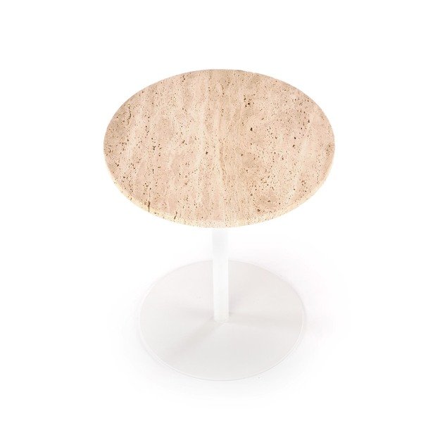 TRAVERSO S c. table, color travertine / white 5