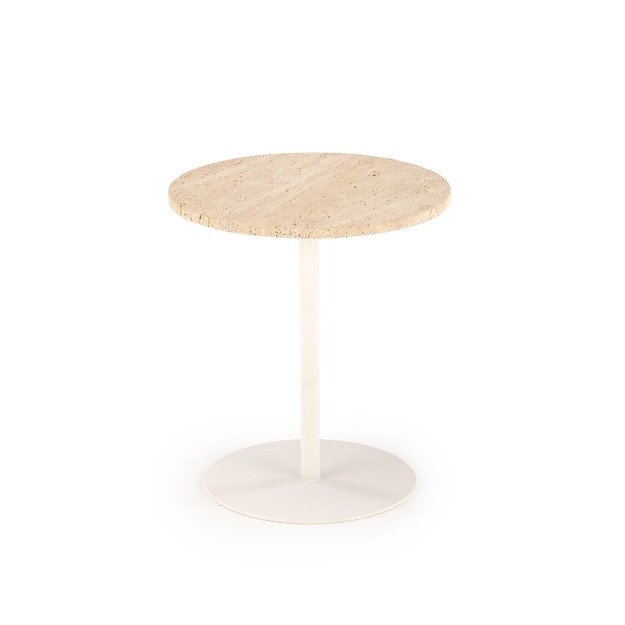 TRAVERSO S c. table, color travertine / white