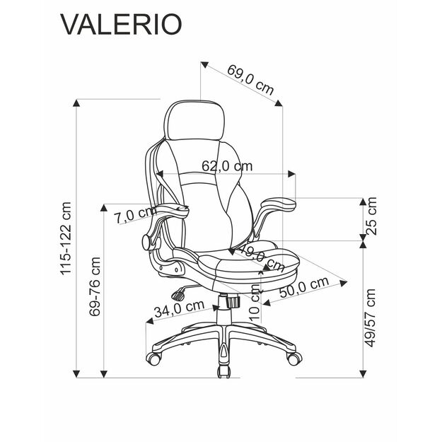 VALERIO office chair, black / grey 4