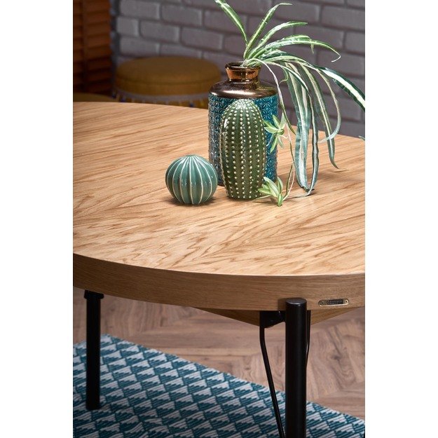 INFERNO extension table, color: natural oak / black 21