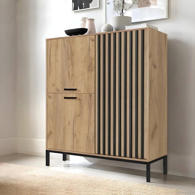 LAMINO KM-2 chest, craft oak / black 2