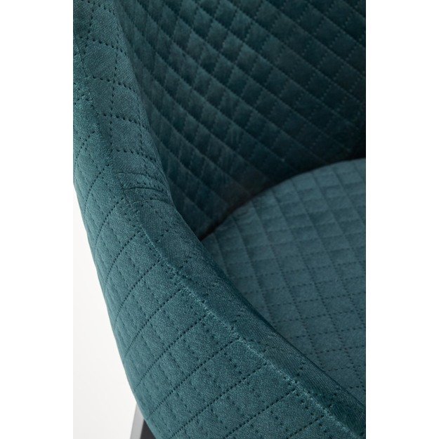 TOLEDO 3 chair, color: quilted velvet Karo 4 - MONOLITH 37 7