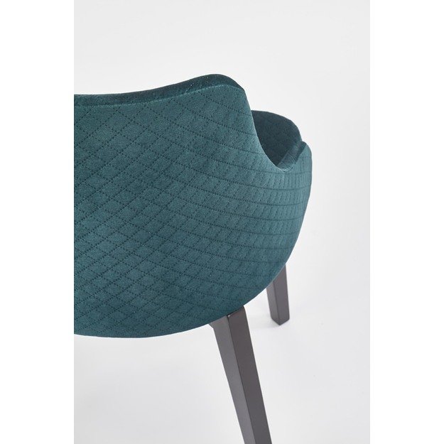 TOLEDO 3 chair, color: quilted velvet Karo 4 - MONOLITH 37 5