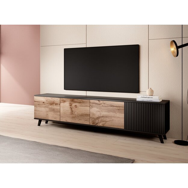 RANDOM RTV-3 TV stand 200 cm, wotan oak / black 6