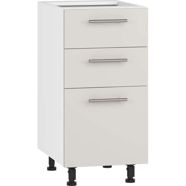 VENTO DS3-40/82 lower cabinet with drawers, color: white / cashmere
