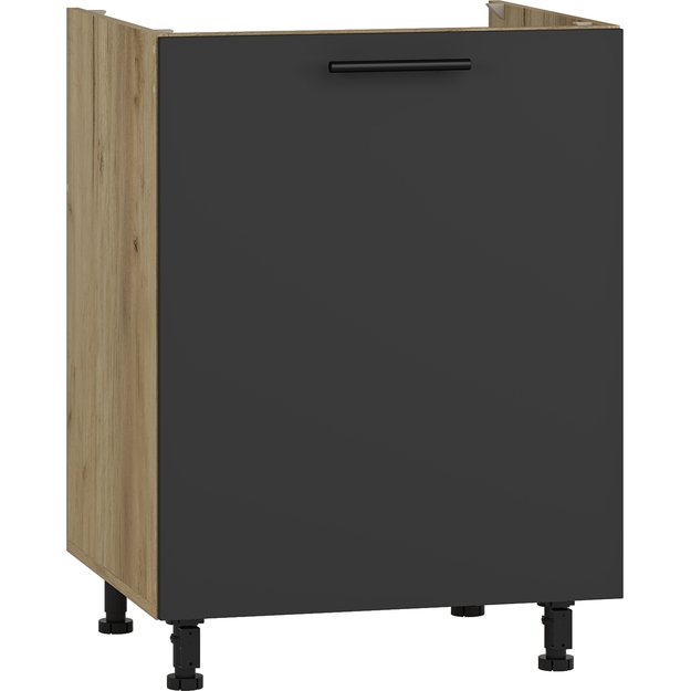 VENTO DK-60/82 sink cabinet, color: craft oak/antracite