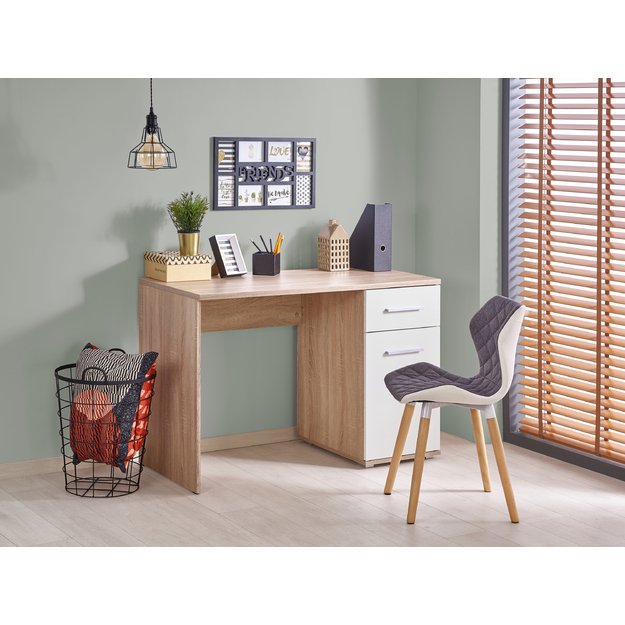 LIMA B-1 desk, color: white / sonoma oak 1