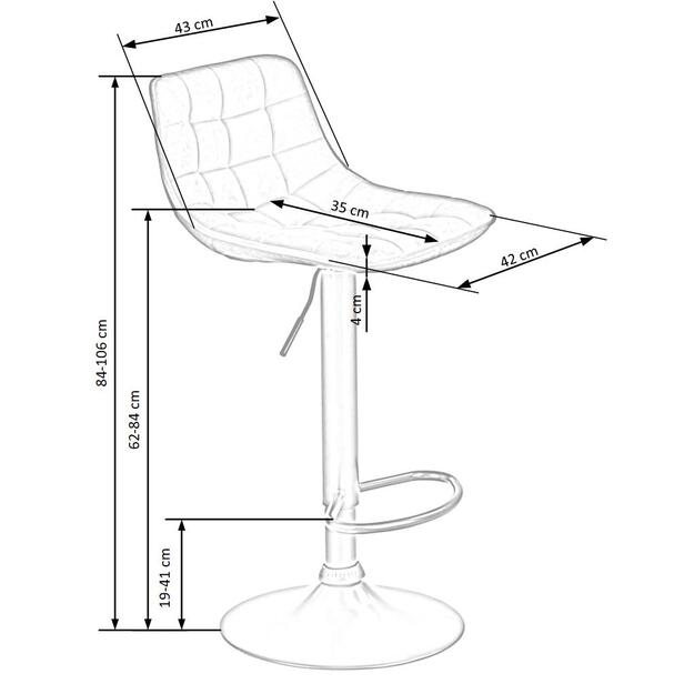 H95 bat stool, color: cinnamon 8