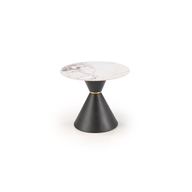 GORETTI_S coffee table, white marble / black